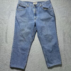 Vintage LL Bean Mens Jeans Classic Fit 37x29 Cotton Denim Blue‎